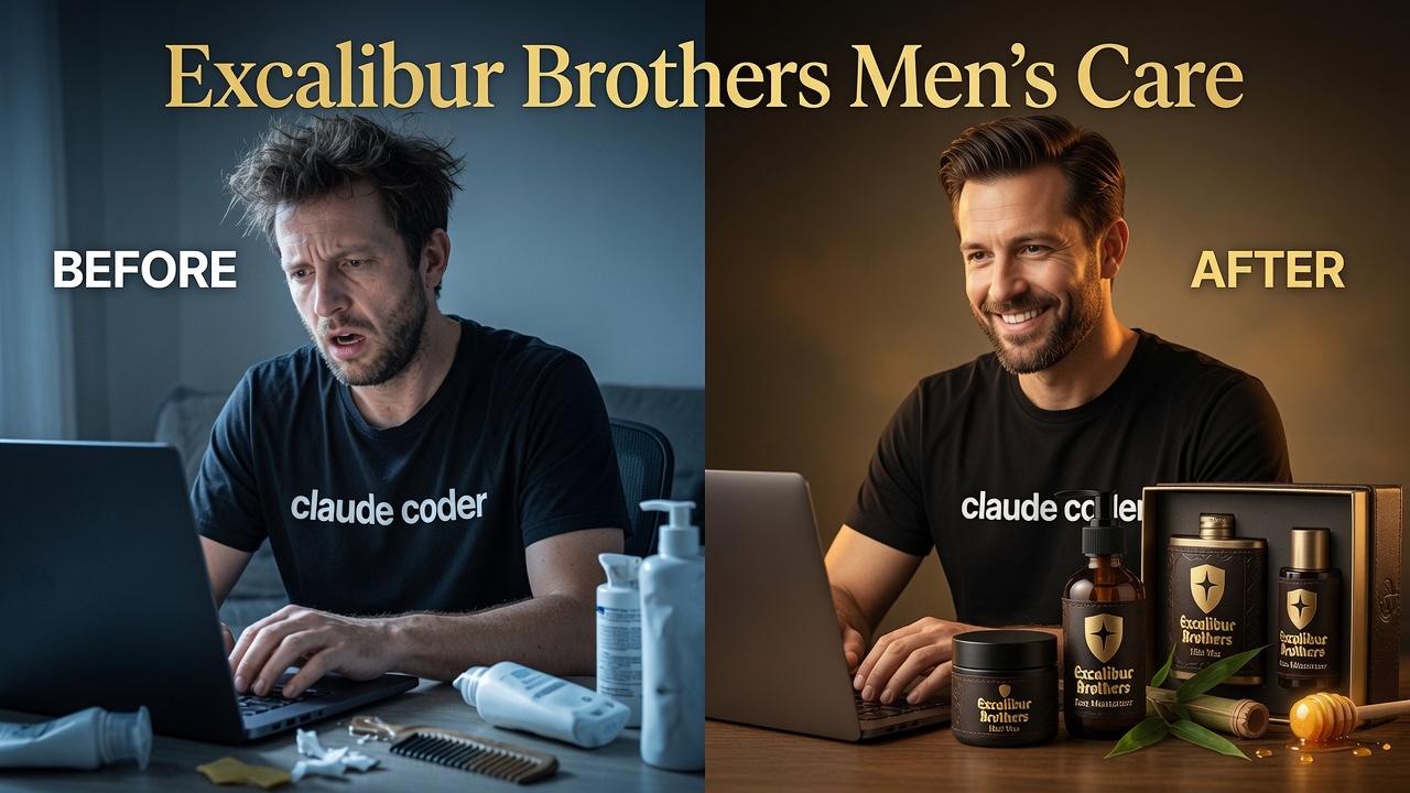 Before and after beard grooming results